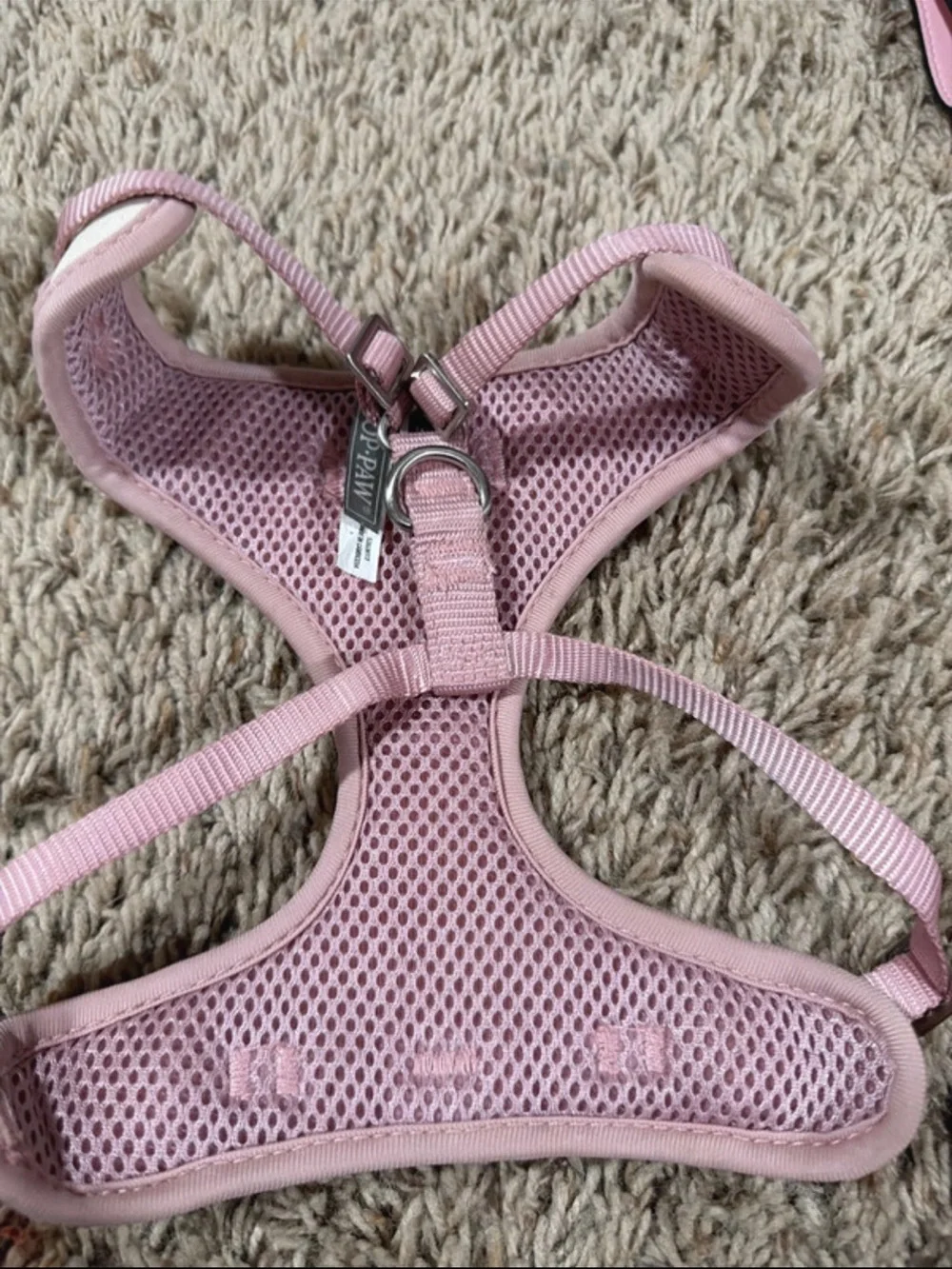 Pink Floral Soft Padded Pet Harness XS